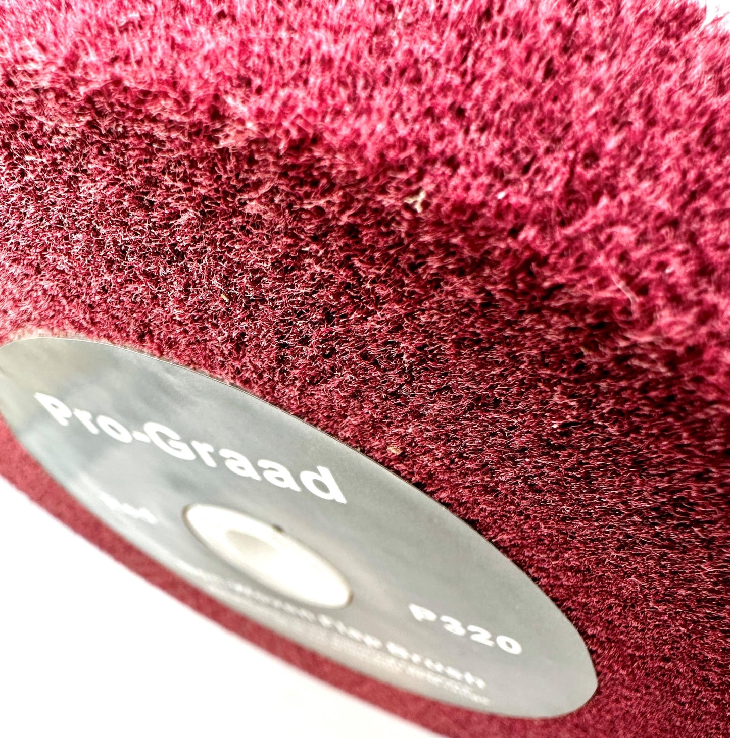 Pro-Graad 6” x 1” x 1” Arbor Red Bench Grinder Polishing Wheel, 320 Grit, Tight Weave, Great for refurbishing golf clubs and metal, Non-Woven Wheel for Copper, Metal, Finishing, and Burnishing