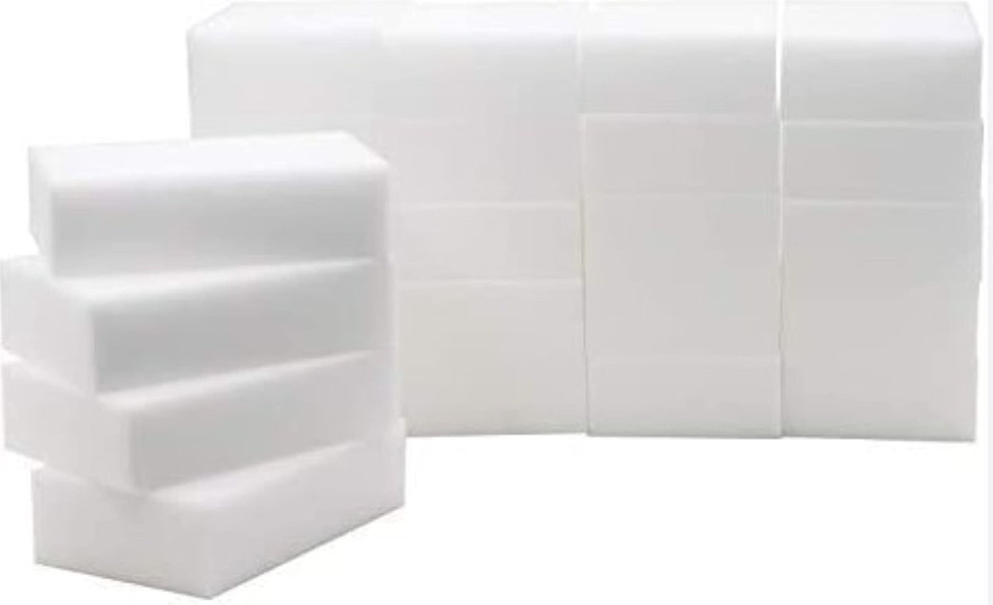 MinnYaso Magic Sponge Cleaning Eraser 3.94" x 2.36" x 0.79" | Multi-Purpose Household Cleaning | Magic Sponge Cleaning Eraser for Kitchen, Bathroom, Sink, Doors, Floors, Baseboard, Walls | 50 Pack