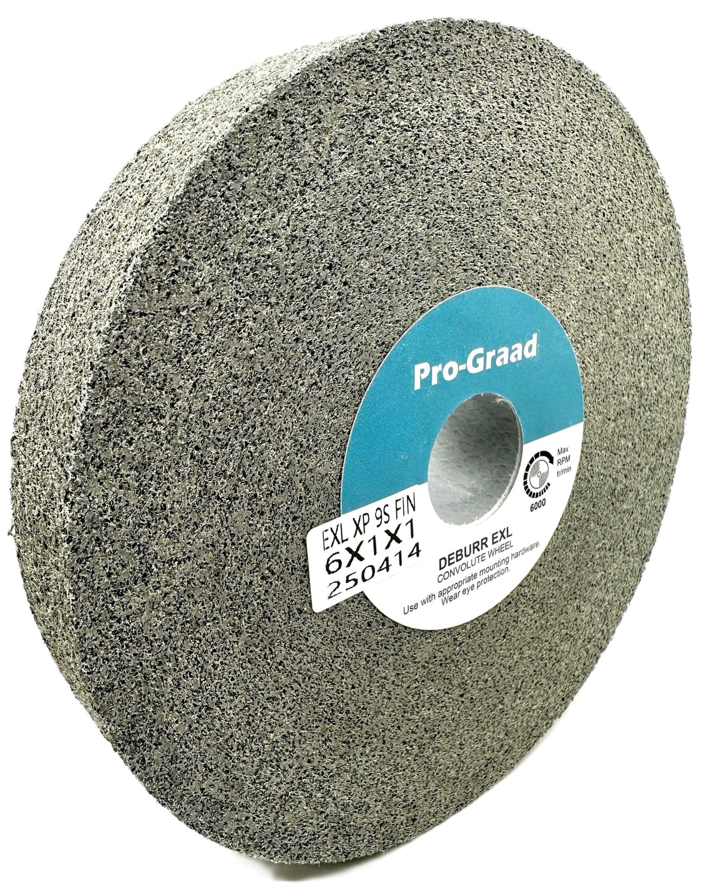 Pro-Graad EXL-XP Convolute Deburring Polishing Wheel - 6" x 1" x 1" 9S Fine Silicon Carbide - Professional Grade - Metal Deburring, Finishing and Polishing Wheel – 60306 - 1 Pack