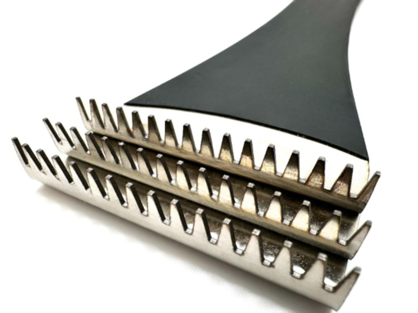 Pro-Graad All Metal Buff Rake | Stainless Steel Buffing Polishing Wheel Rake 9” L, 2-5/8” W, Rubberized Handle, for Removing & Cleaning Compound Residual and Metal from Buffing & Polishing Wheels