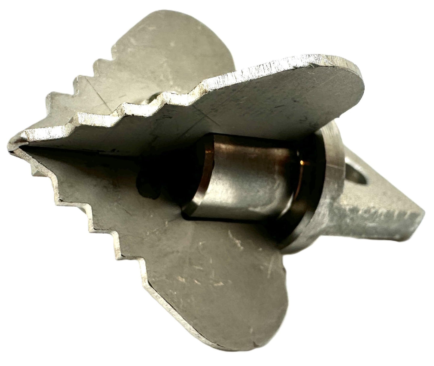 Pro-Graad 1.6” Spear 4 Flute Flow Fixer Drain Cleaner Plumbing Snake Cutter Head for 2” – 3” Pipes, Clears & Scrapes Inner Walls, Fits 3/8” 1/2" or 9/16” Cables, Commercial & Residential Use