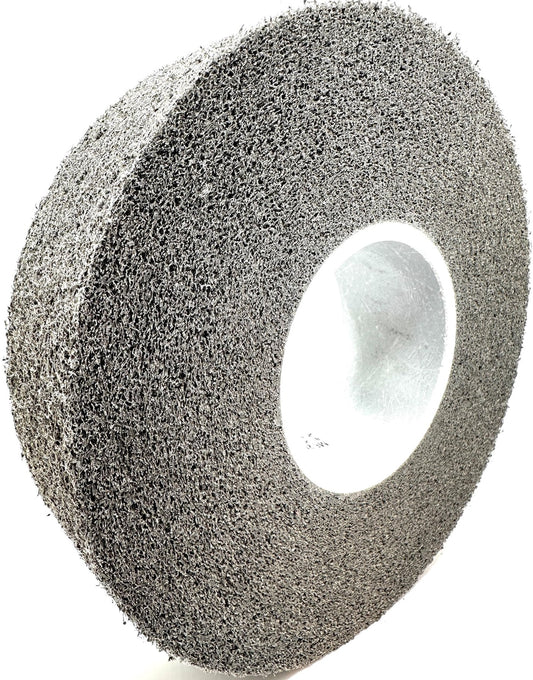 Pro-Graad Multi-Finishing Wheel – 8” x 2” x 3” 2S Coarse Grit Silicon Carbide - Stainless Steel Finishing Convolute Wheel – for #3 Finish - 1 Pack