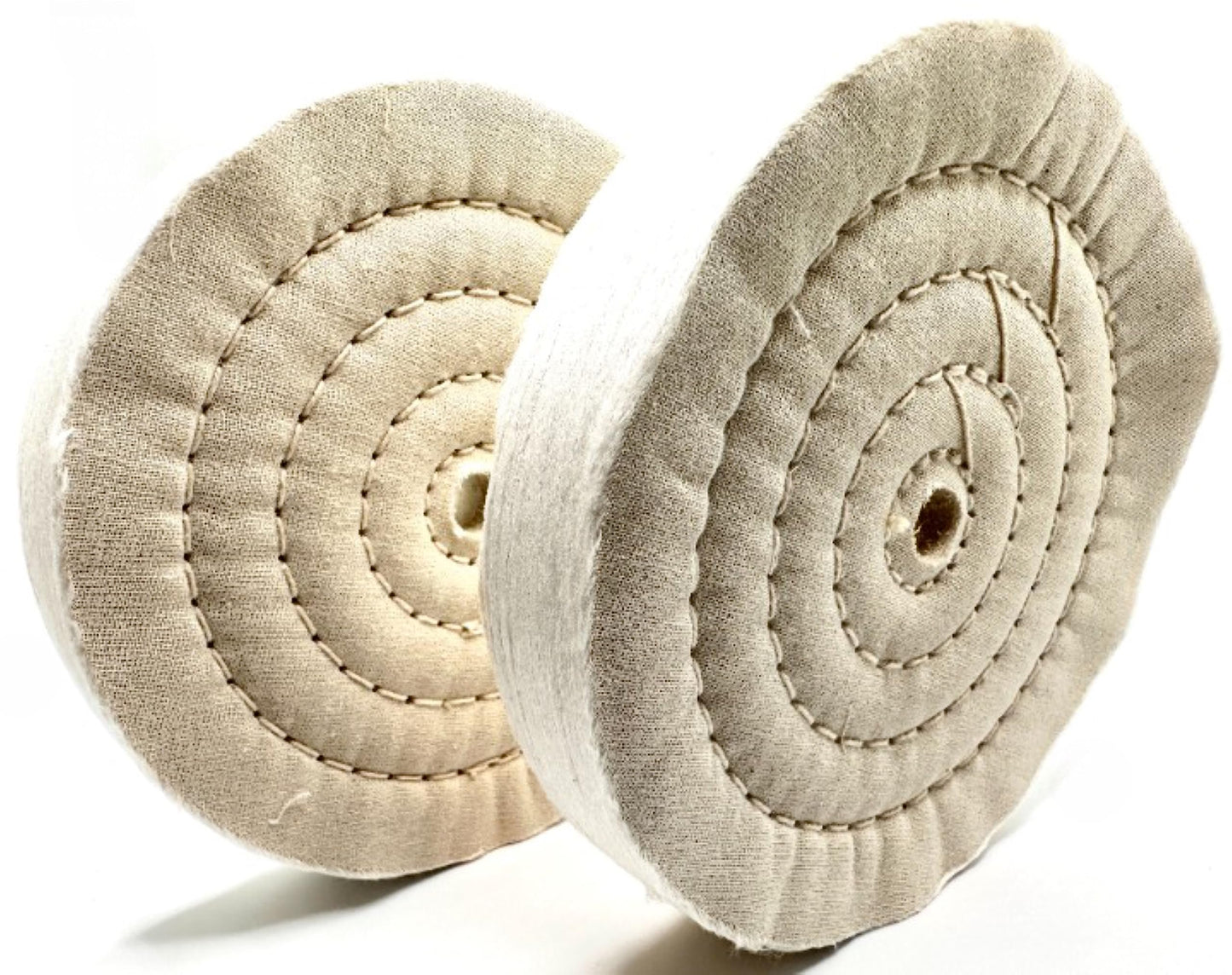 Pro-Graad 2 Pack Extra Thick Buffing Polishing Wheel for Bench Grinder or Buffer – 6” Extra Thick 70 Ply – 1” Thick Buffing Wheel Fine Muslin Cotton Concentric Sewn with 1/2” Arbor Hole – Pack of 2