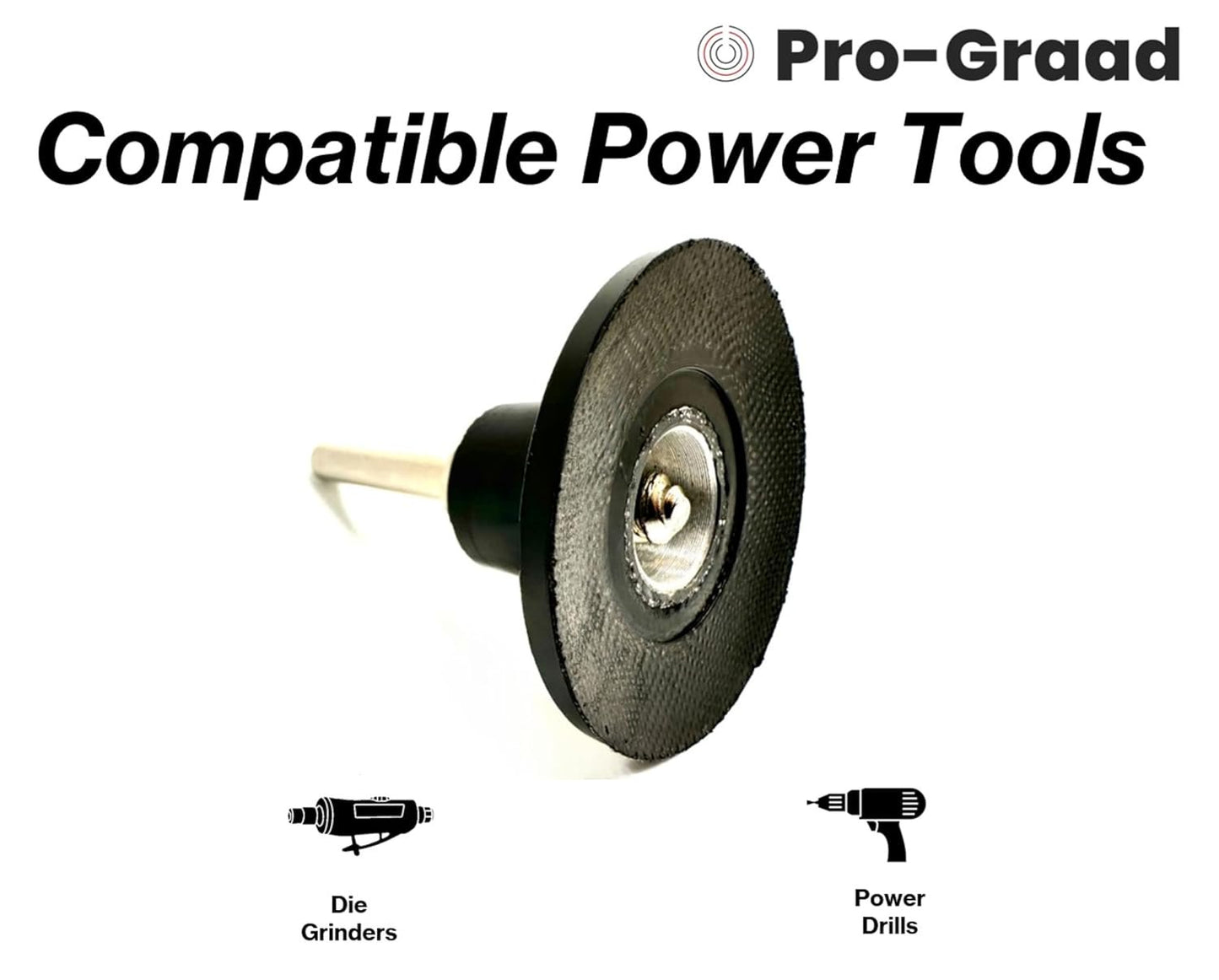 Pro-Graad 2" Type S Pad Holder for Quick Change Discs, 1/4" Shank, Type II, TS, S-Type Holder Quick Change Mandrel, for Die Grinder, Grinding Polishing Paint Removal Sanding and Conditioning Discs