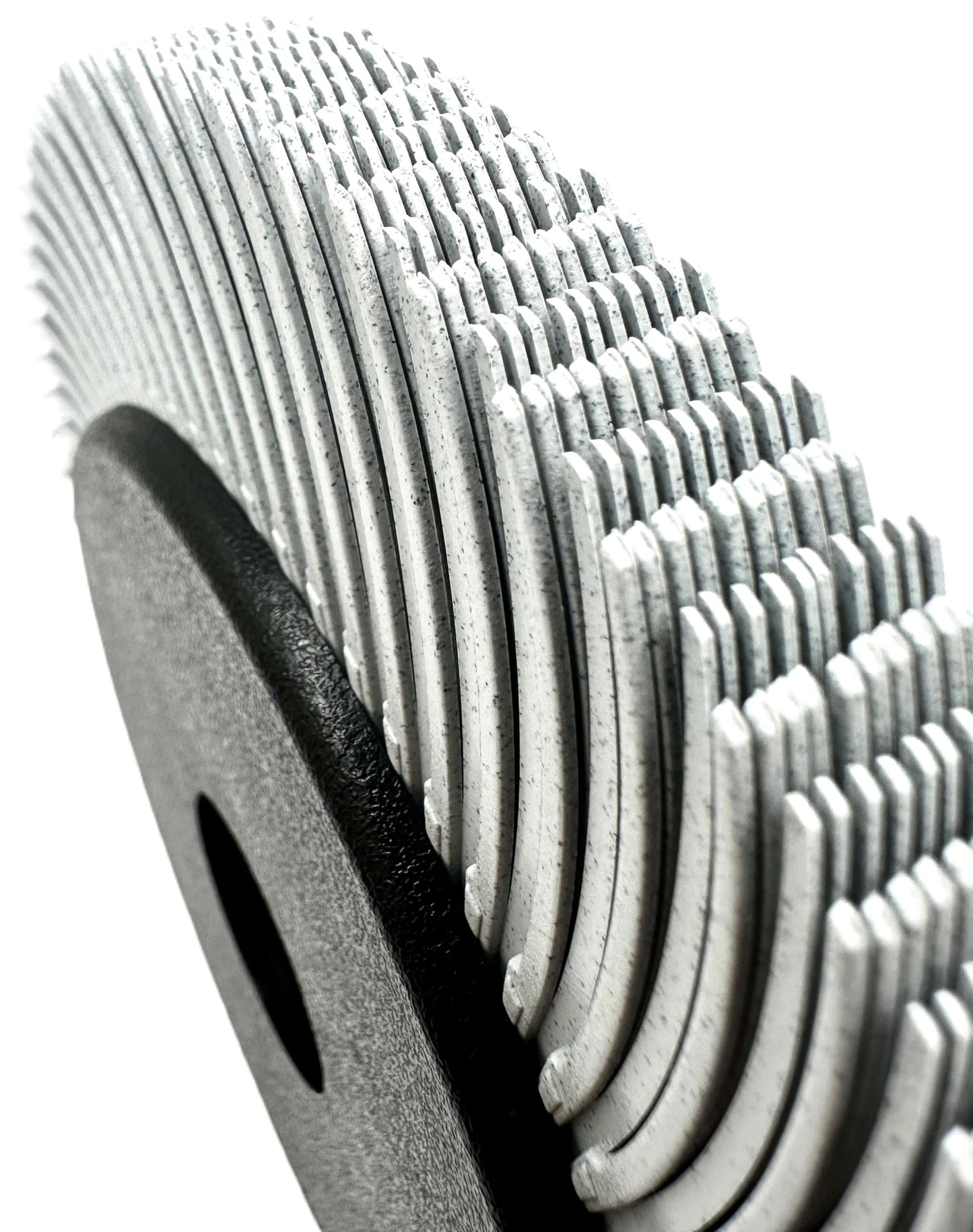 Pro-Graad Radial Bristle Brush, 6 in x 1/2 in x 1 in, 120 Grit (White) Type C Curved Bristles, 33212, 1 Pack