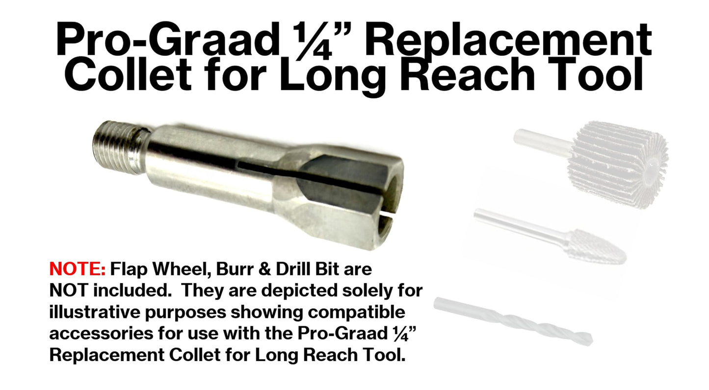 Pro-Graad Long Reach Heavy Duty 1/4" Collet Extension Tool