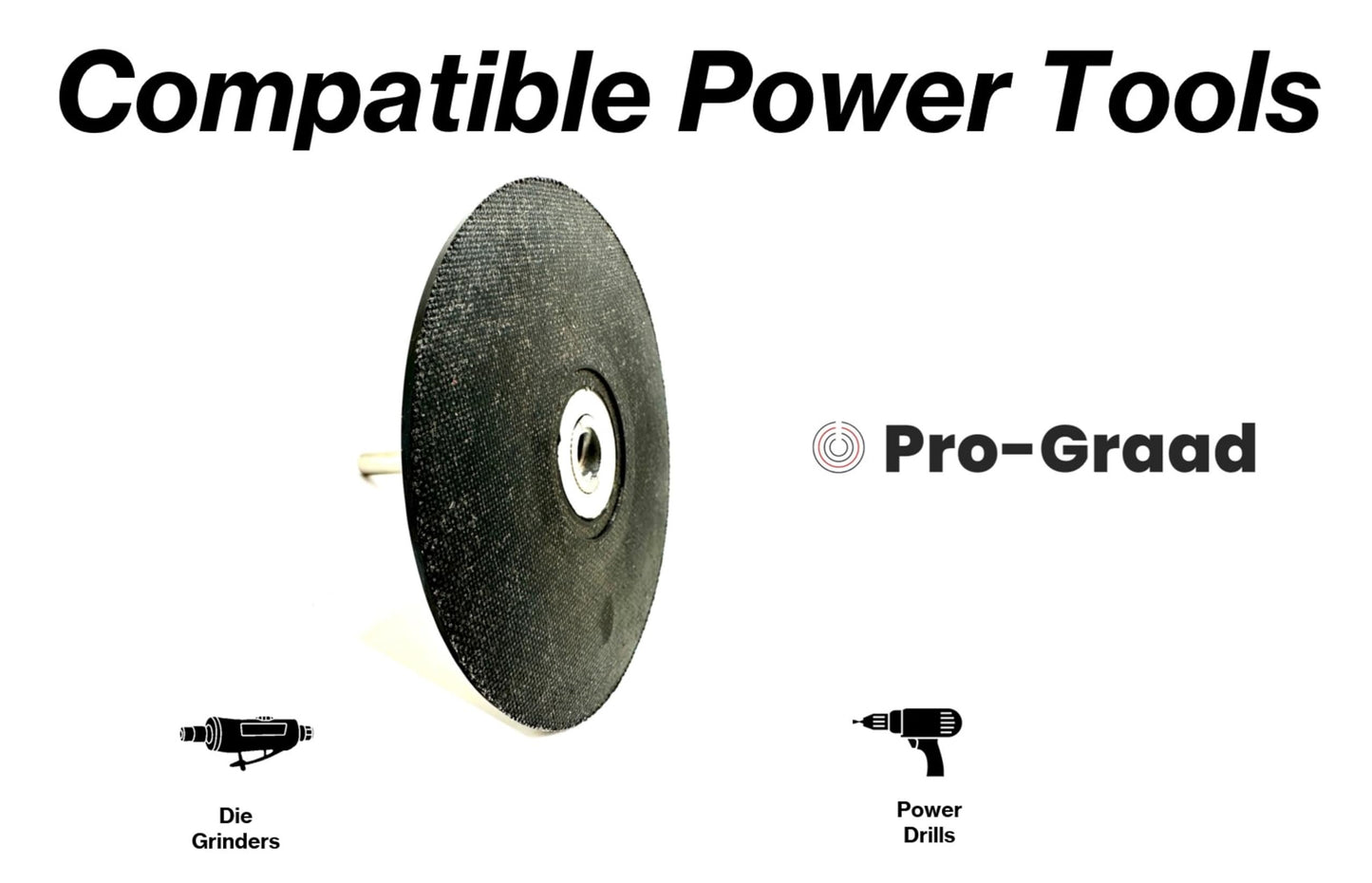Pro-Graad 4 Inch Disc Pad Holder with ¼” Shank, Die Grinder Sanding Suitable for Roll Lock, Type R, R-Type Quick Change Disc Attachments for Polishing, Sanding & Surface Preparation