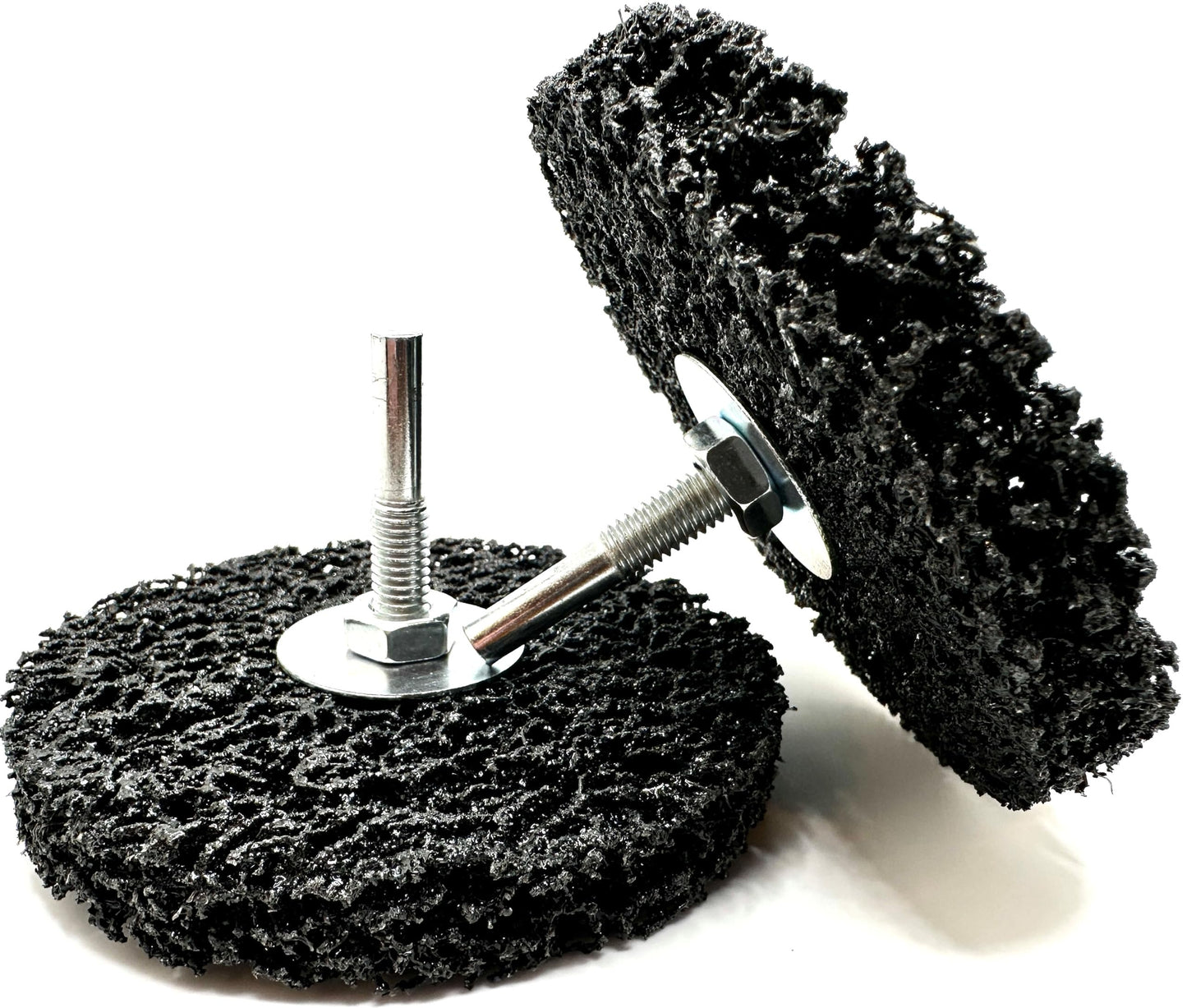 Pro-Graad 2 Pack Paint Stripping Disc Drill Attachment | 4" x 1/2" Wide with 1/4" Shaft | Strip & Clean Discs Remove Paint Coating Rust | Black | Pack of 2