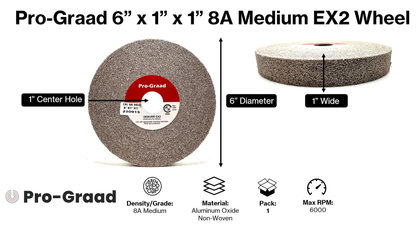 Pro-Graad EX2 Convolute Deburring Polishing Wheel