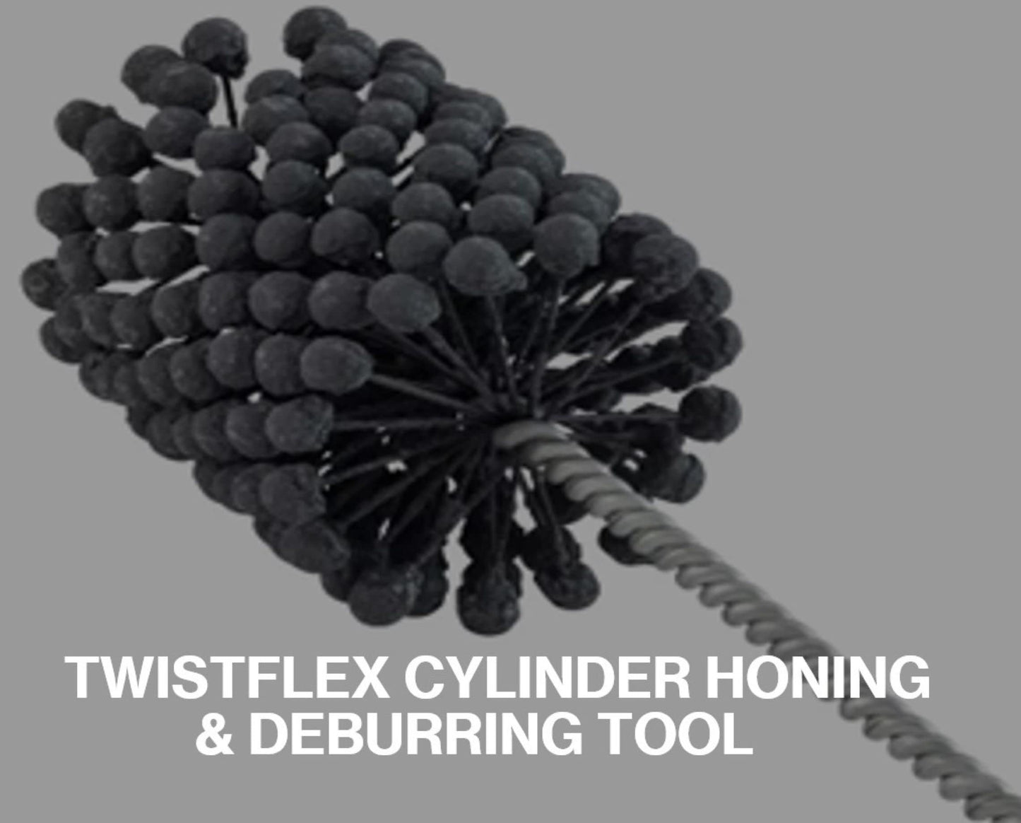 TwistFlex 2-1/4” 320 Silicon Carbide Cylinder Hone 55-57mm, Bores 2.12”-2.25” for YZ125 1976-93, KTM150 SX 2009-22, KTM150 XC 2010-15, KX125 1979-91, TE150 2017-21, DR-Z 125 2003-09, DR-Z 125L 2012-23