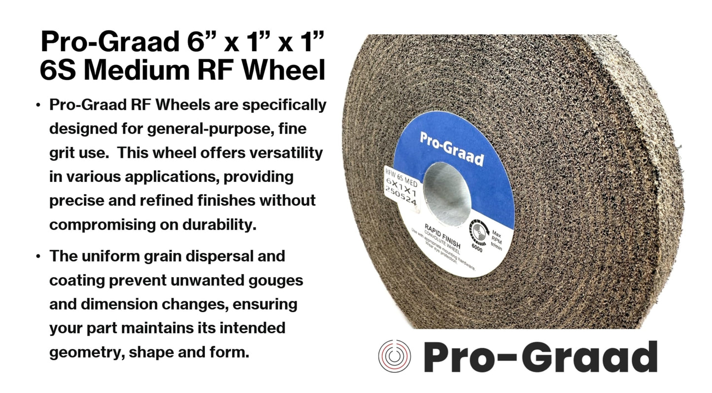Pro-Graad Series 1000 RF Long Life Convolute Deburring, Finishing & Polishing Wheel