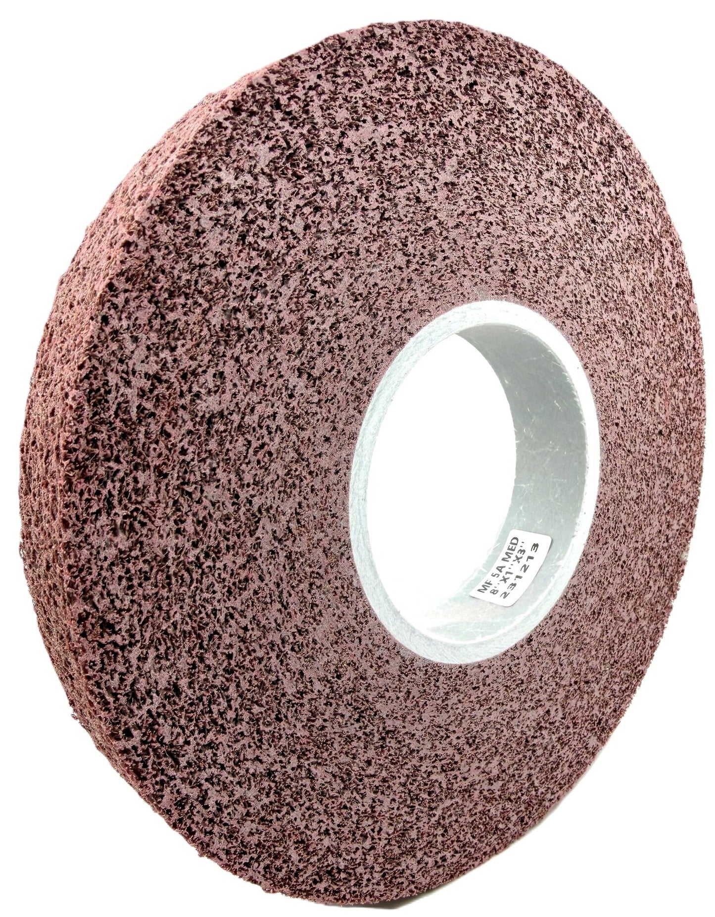 Pro-Graad Metal Finishing Wheel – 8” x 1” x 3” 5A Medium – Aluminum Oxide – Maroon Metal Finish Convolute Wheel – for #3 & #4 Brush, Satin and Mill Finishes – 01871 - Pack of 1