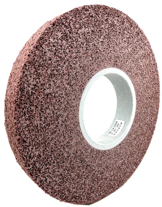 Pro-Graad Metal Finishing Wheel – 8” x 1” x 3” 5A Medium – Aluminum Oxide – Maroon Metal Finish Convolute Wheel – for #3 & #4 Brush, Satin and Mill Finishes – 01871 - Pack of 1