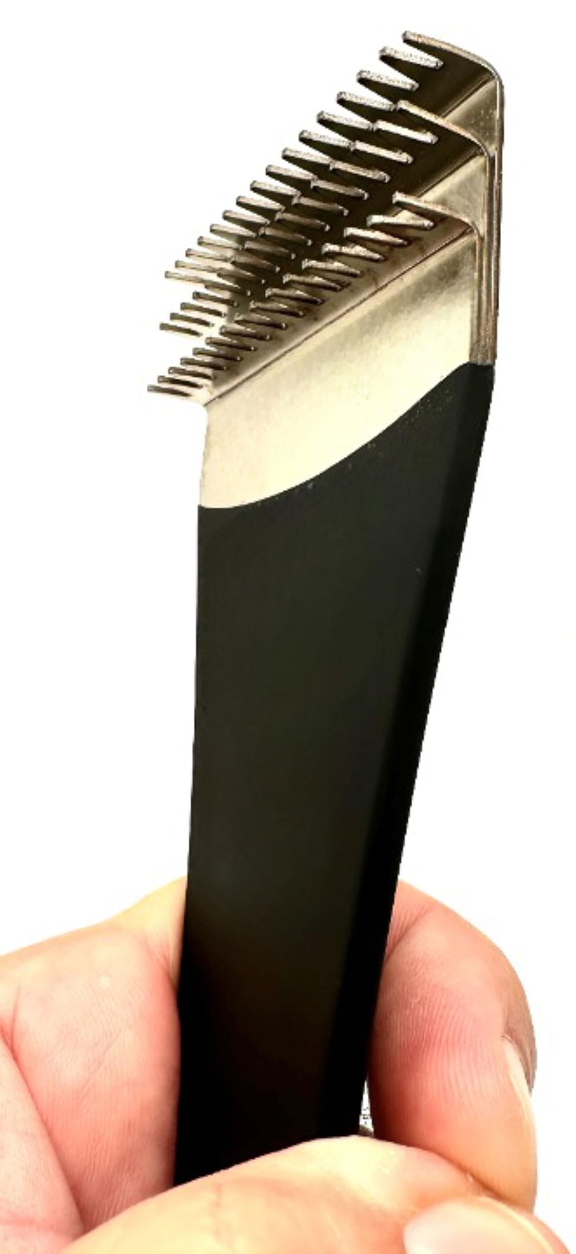 Pro-Graad All Metal Buff Rake | Stainless Steel Buffing Polishing Wheel Rake 9” L, 2-5/8” W, Rubberized Handle, for Removing & Cleaning Compound Residual and Metal from Buffing & Polishing Wheels