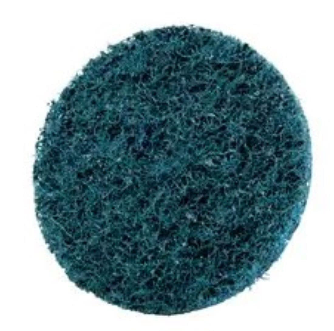 Pro-Graad 2" Quick Change Non-Woven Nylon Surface Conditioning Discs for Deburring Sanding Blending Polishing Paint Removal with Male R-Type Backing Use with Die Grinder - Blue - (Fine) - (25 Pack)