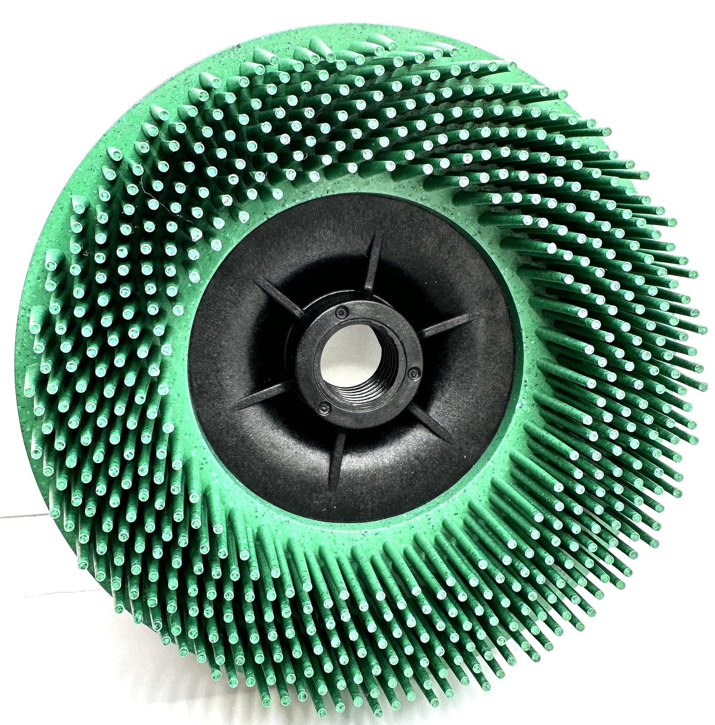 Pro-Graad 4-1/2” x 5/8”-11 50 Grit Green Bristle Disc | Ceramic-Aluminum Oxide Abrasive Bristle Disc with 5/8”-11 Fast Change Hub | Remove Coatings Paint Rust Contaminants Weld Burn | Pack of 1
