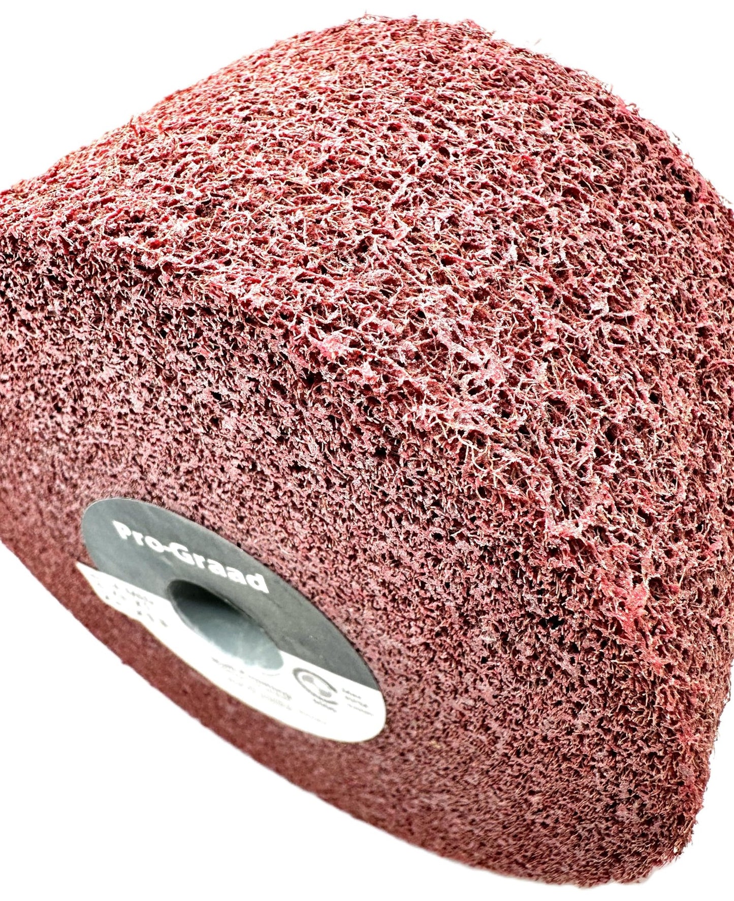 Pro-Graad Metal Finishing Wheel – 6” x 3” x 1” 5A Medium Grit – Aluminum Oxide – Maroon Metal Finish Convolute Wheel – for #3 & #4, Brush, Satin and Mill Finishes – 13456 - Pack of 1