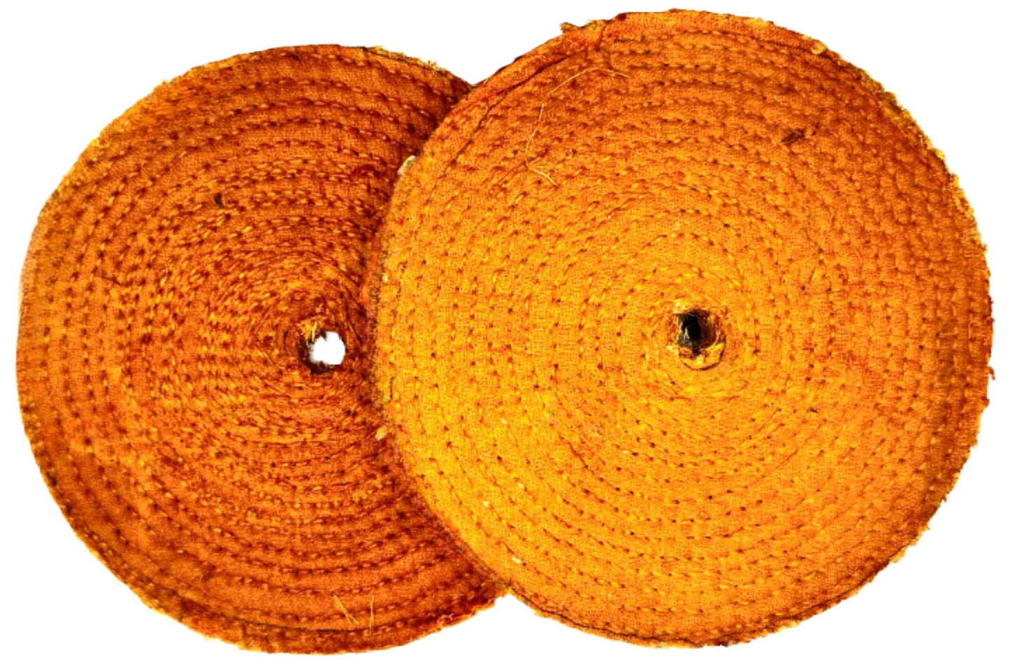 Pro-Graad 6" Orange Dip Treated Hard Rigid Sisal Buffing Wheel – 1/2" Arbor Hole, 1/2" Thick, 1/4" Sewn – Heavy-Duty Cut Buffing & Polishing for Steel, Stainless Steel, & Ferrous Metals -2-Pack