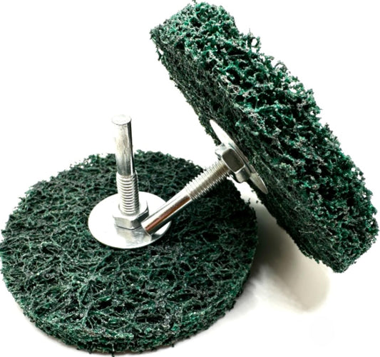 Pro-Graad 2 Pack 4” x 1/2” x 1/4" Shaft Clean & Strip XT Pro Extra Cut Disc, Extra Coarse Aluminum Oxide, Remove Heavy Rust Paint Coating Corrosion, Green, 21665, Pack of 2