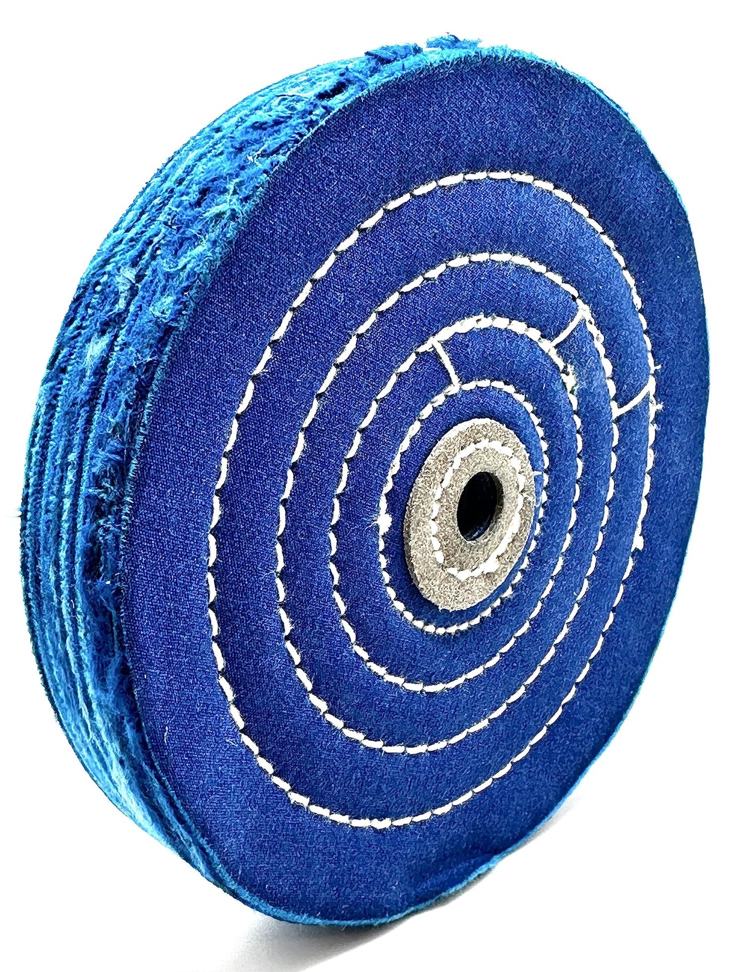 Pro-Graad 1 Pack Extra Thick Buffing Polishing Wheel 6 inch Blue Treated Cotton Medium, 70 Ply – 1” Thick with 1/2 inch Arbor Hole for Bench Grinder – Ideal for Middle Step Buffing – Pack of 1