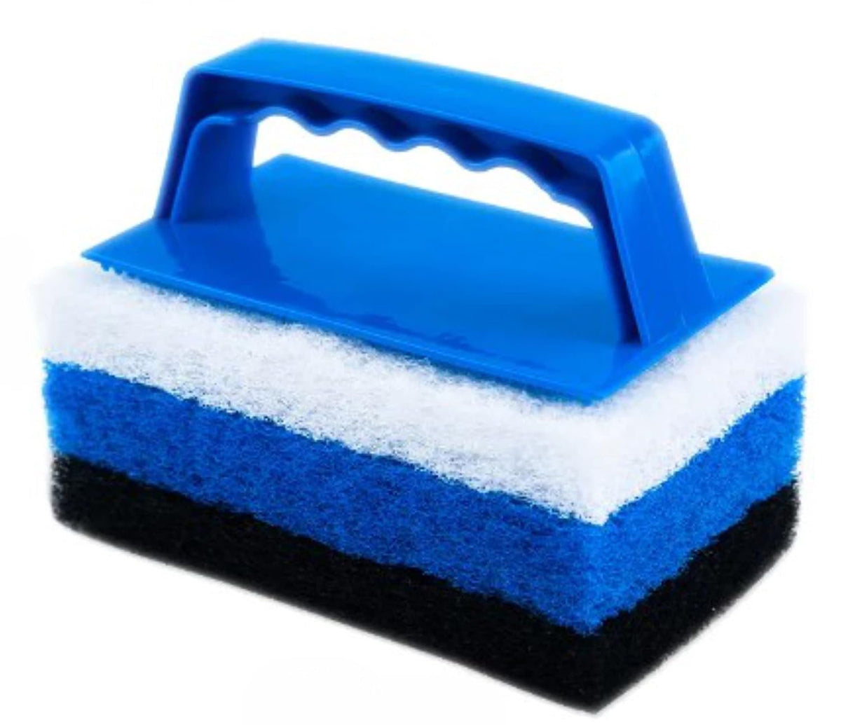 Pro-Graad Scrub Pad with Handle, 3pcs Scrub Pads with Reusable Handle, 3 Different Scrubbing Scouring Pads Kit for Bathroom, Kitchen, Teak, Grill, Boat Hull, Compatible with Star brite Pads