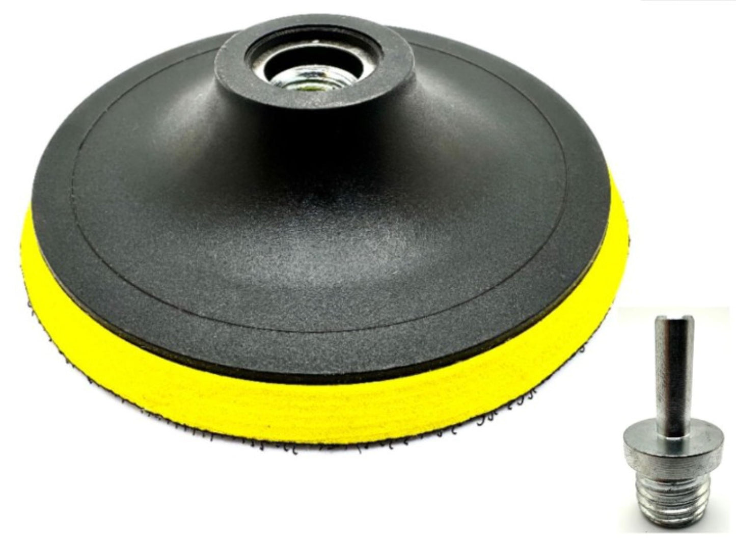 Pro-Graad 6" Hook and Loop Backing Plate for Soft Wool Polishing Buffering Pads, Backer Pad with 5/8”-11 (5/8 inch TPI), 6 inch Backup Pads for use with Angle Grinder or Drill – with Drill Adapter