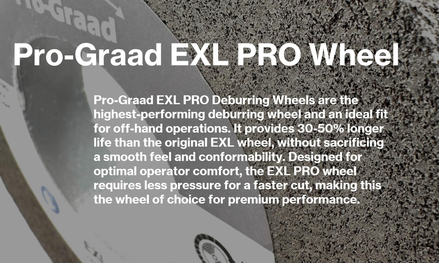 Pro-Graad EXL PRO Convolute Deburring Polishing Wheel - 8" x 1/2" x 3" 9S Fine Silicon Carbide - Professional Grade - Metal Deburring, Finishing and Polishing Wheel – 94907 - 1 Pack