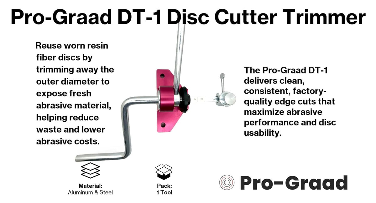 Pro-Graad DT-1 Abrasive Disc Trimmer Extends Resin Fiber Disc Life 2X-3X