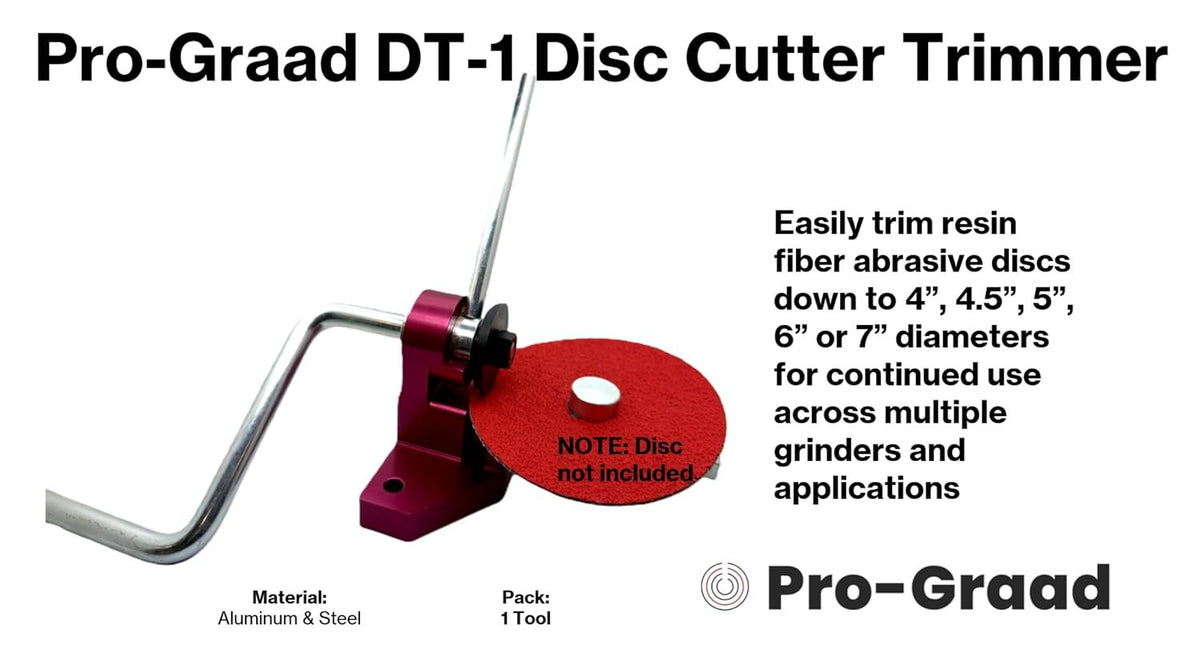 Pro-Graad DT-1 Abrasive Disc Trimmer Extends Resin Fiber Disc Life 2X-3X