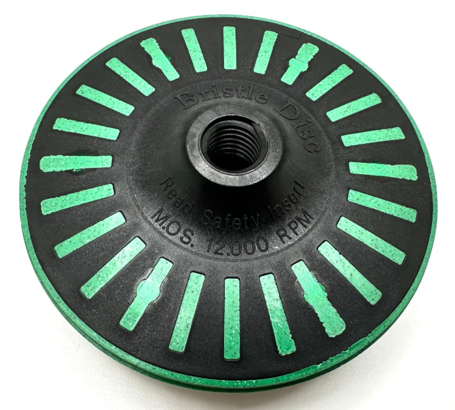 Pro-Graad 4-1/2” x 5/8”-11 50 Grit Green Bristle Disc | Ceramic-Aluminum Oxide Abrasive Bristle Disc with 5/8”-11 Fast Change Hub | Remove Coatings Paint Rust Contaminants Weld Burn | Pack of 1
