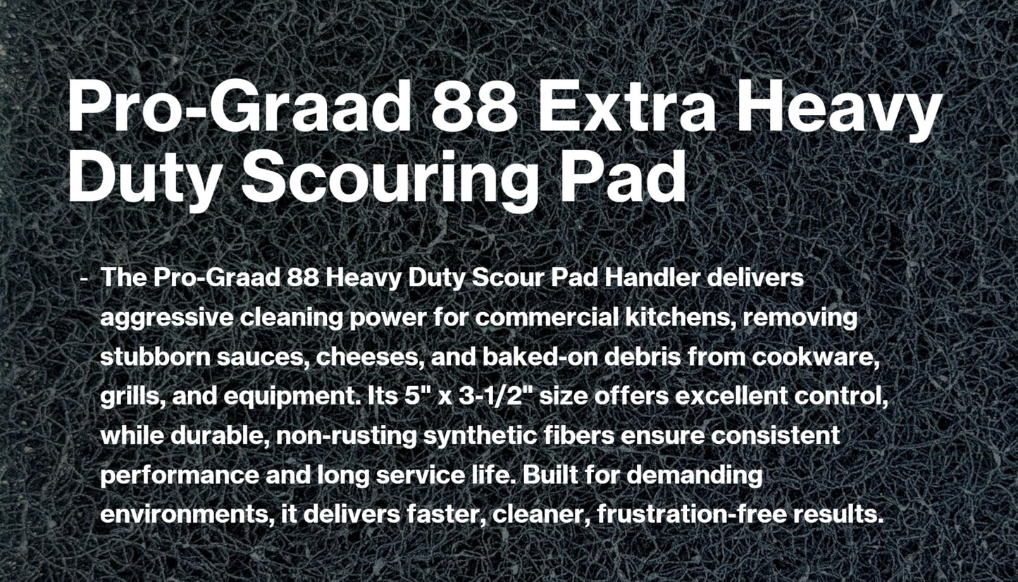 Pro-Graad 20 Pack 88 Extra Heavy Duty Scour Pad Handler for Scouring & Cleaning Pots, Pans, Utensils, Cooking Equipment, Easy Rinsing, Non-Rusting & Splintering, 5" Length x 3-1/2" Width, Blue, 08292