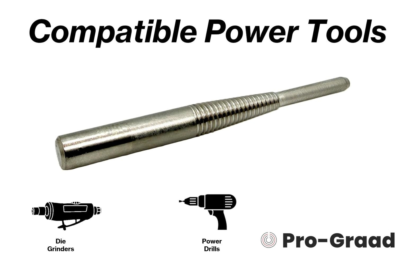 Pro-Graad 5 Pack CR-8X5 CR-9 Standard Tapered Type Mandrels for Cartridge Rolls, 2-1/2” Overall Length, 1/4" x 1” Shank x 1/8” x 3/4” Pilot (Pack of 5)
