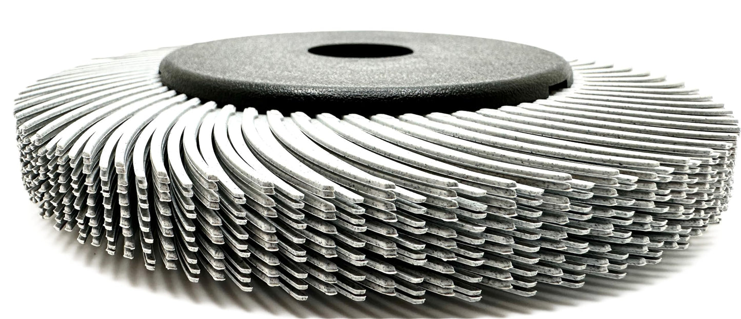 Pro-Graad Radial Bristle Brush, 6 in x 1/2 in x 1 in, 120 Grit (White) Type C Curved Bristles, 33212, 1 Pack