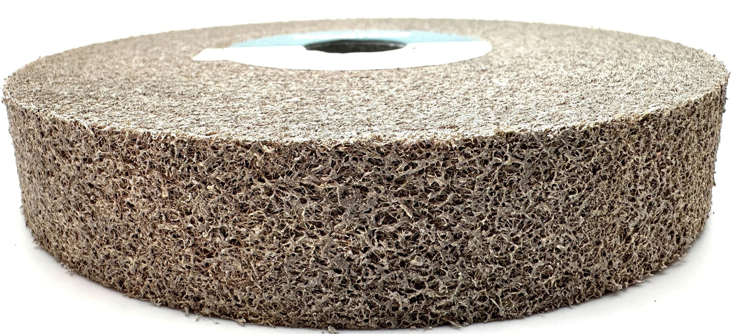 Pro-Graad EXL Deburring Wheel - 6" x 1" x 1" 8A Medium Grit - Aluminum Oxide - Metal Deburring, Finishing and Polishing Wheel - Convolute - 13617 - (1 Pack)