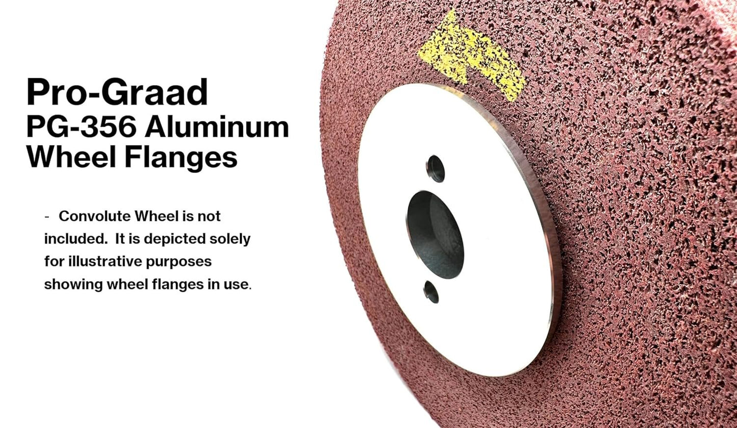 Pro-Graad PG-356 3” x 7/8” Convolute Deburring Wheel Aluminum Reducer Flanges for Wheels with 3” Hole, Reduce Arbor to fit 7/8”, Compatible for use with Pro-Graad & 3M Scotch Brite Wheels, 1 Pair