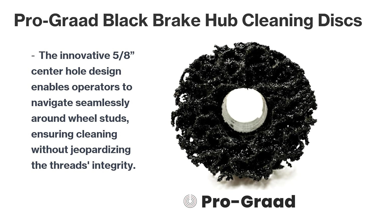Pro-Graad Brake Hub Cleaning Disc Holder, Hub Surface & Stud Cleaner – Quick Rust Removal for Lug Studs & Rotors, Fits Cordless & Power Drill, Includes Holder & 1x 1-1/2” Pad, 07545