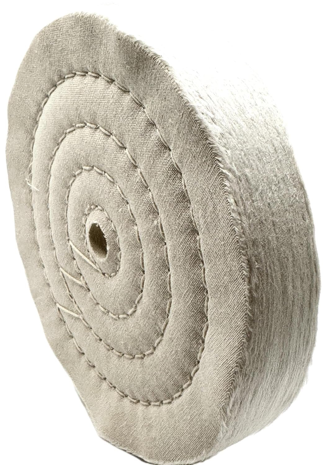 Pro-Graad 1 Pack Extra Thick Buffing Polishing Wheel for Bench Grinder or Buffer - 6 Inch Extra Thick 70 Ply – 1” Thick Buffing Wheel Fine Muslin Cotton Concentric Sewn with 1/2” Arbor Hole, Pack of 1