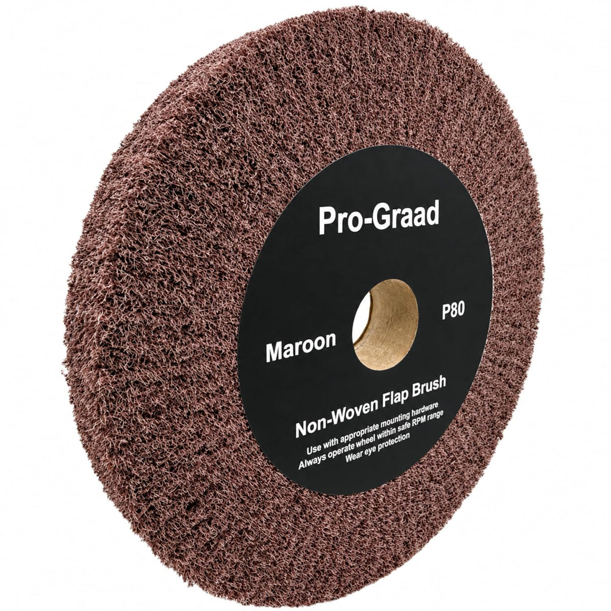 Pro-Graad Bench Grinder Finishing Flap Brush Wheel 8" x 1", P80 Grit