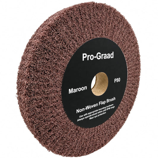 Pro-Graad Bench Grinder Finishing Flap Brush Wheel 8" x 1", P80 Grit