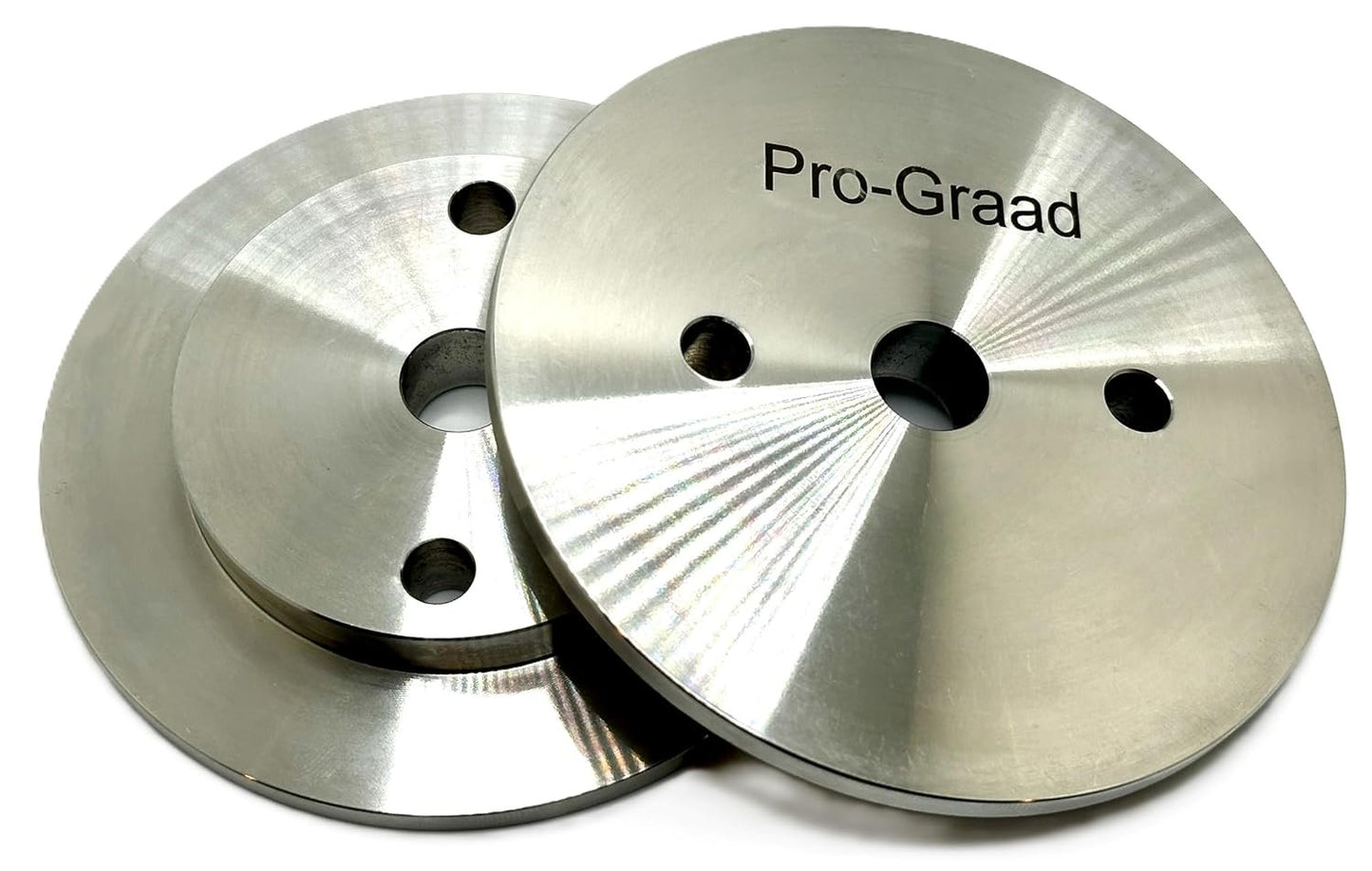 Pro-Graad PG-356 3” x 5/8” Heavy Duty Stainless Reducer Flanges for Wheels with 3” Hole, Reduce Arbor to 5/8”, for use with Airway Buffs, Pro-Graad & 3M Scotch Brite Convolute Deburring Wheels, 1 Pair