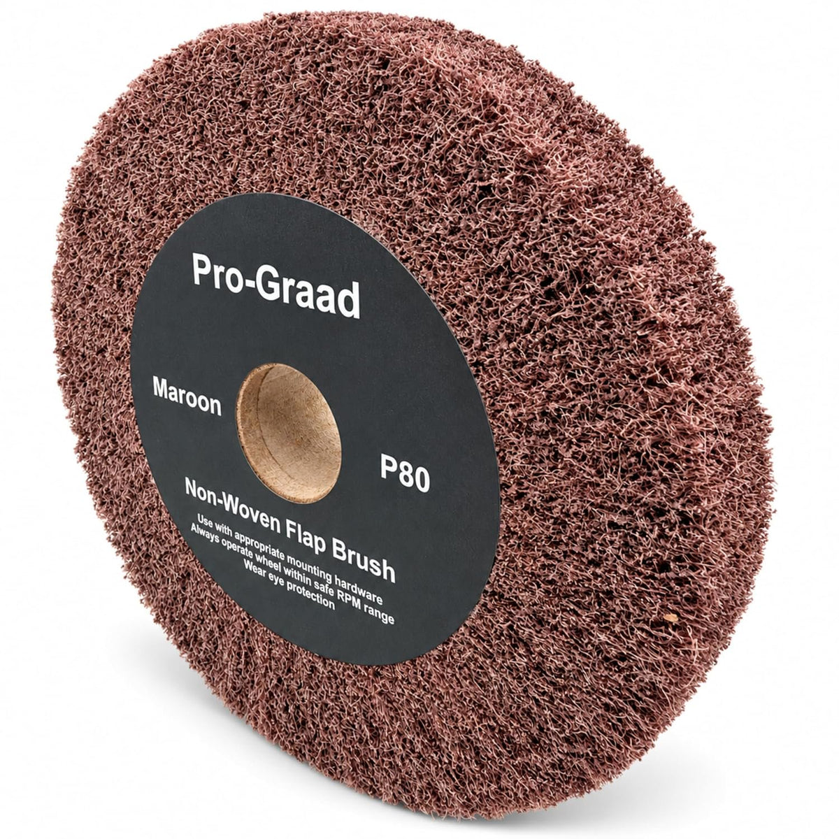 Pro-Graad Bench Grinder Finishing Flap Brush Wheel 6" x 1", P80 Grit