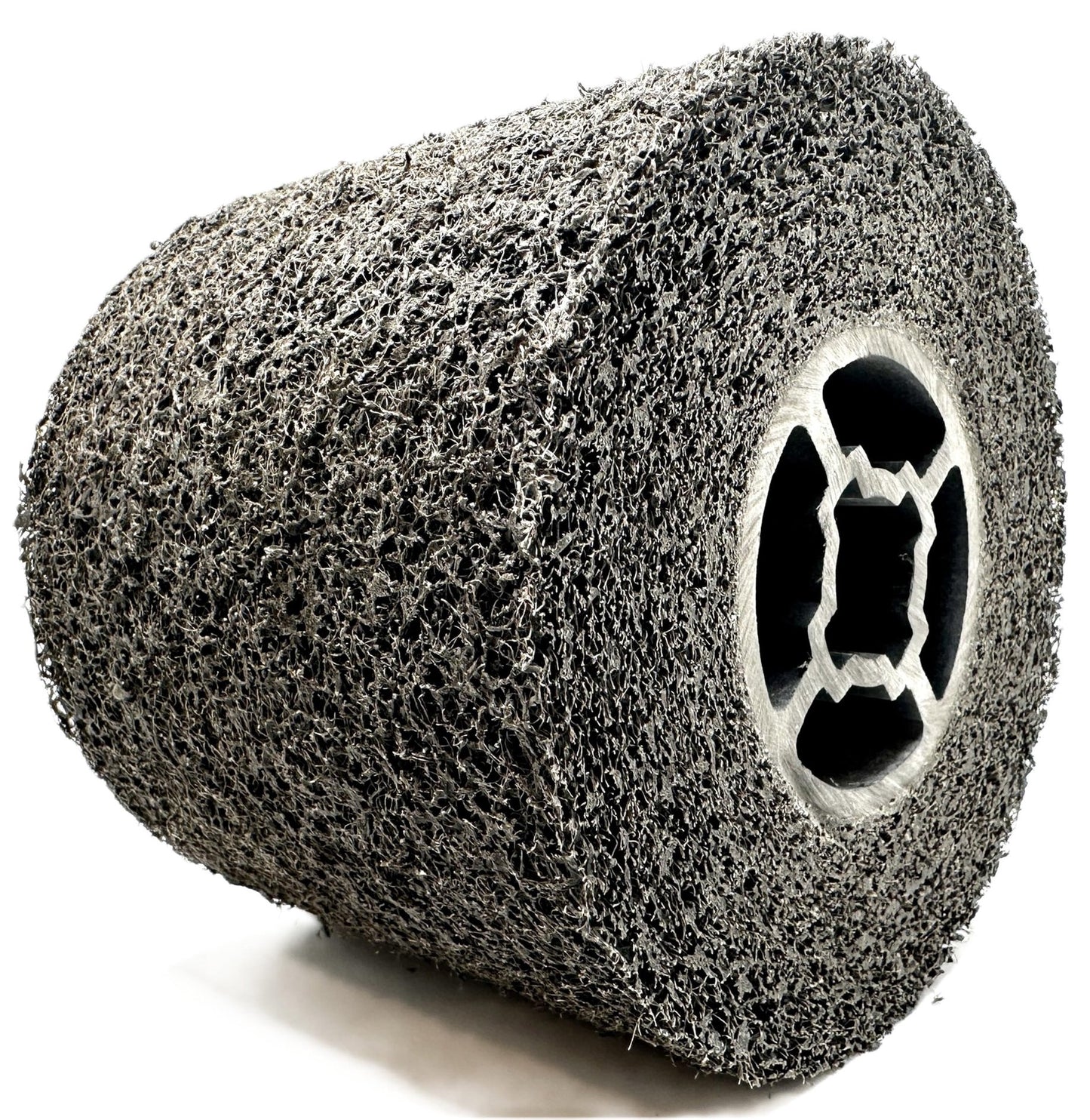 Pro-Graad Multi-Finishing Wheel 2S Coarse – 4.5” x 4” x 3/4” Quad Keyway (120x100x19mm) Silicon Carbide – for #3 Finish on Stainless Steel - Finishing Convolute Burnishing Abrasive Drawing Wheel Drum
