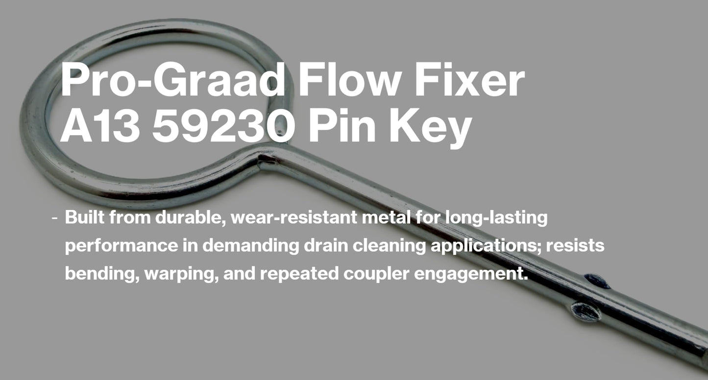 Pro-Graad Flow Fixer 2 PACK A13 59230 Replacement Coupling Pin Key – Fits Ridgid K-400 K-50 K-3800 K-60SP K6200 C8 Drain Cable R Style Couplers, Compatible R-Type 5/8” Drain Auger Coupler Pin Tool