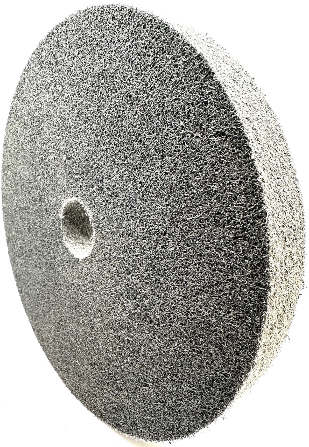 Pro-Graad Nylon Fiber Deburring Wheel 8" x 1" x 1-1/4" 7P Hardness 180Grit Silicon Carbide Brushed Polishing Buffing Unitized Wheel for Bench Grinder Buffing Machine with Adapter for 1/2 5/8 3/4 Arbor