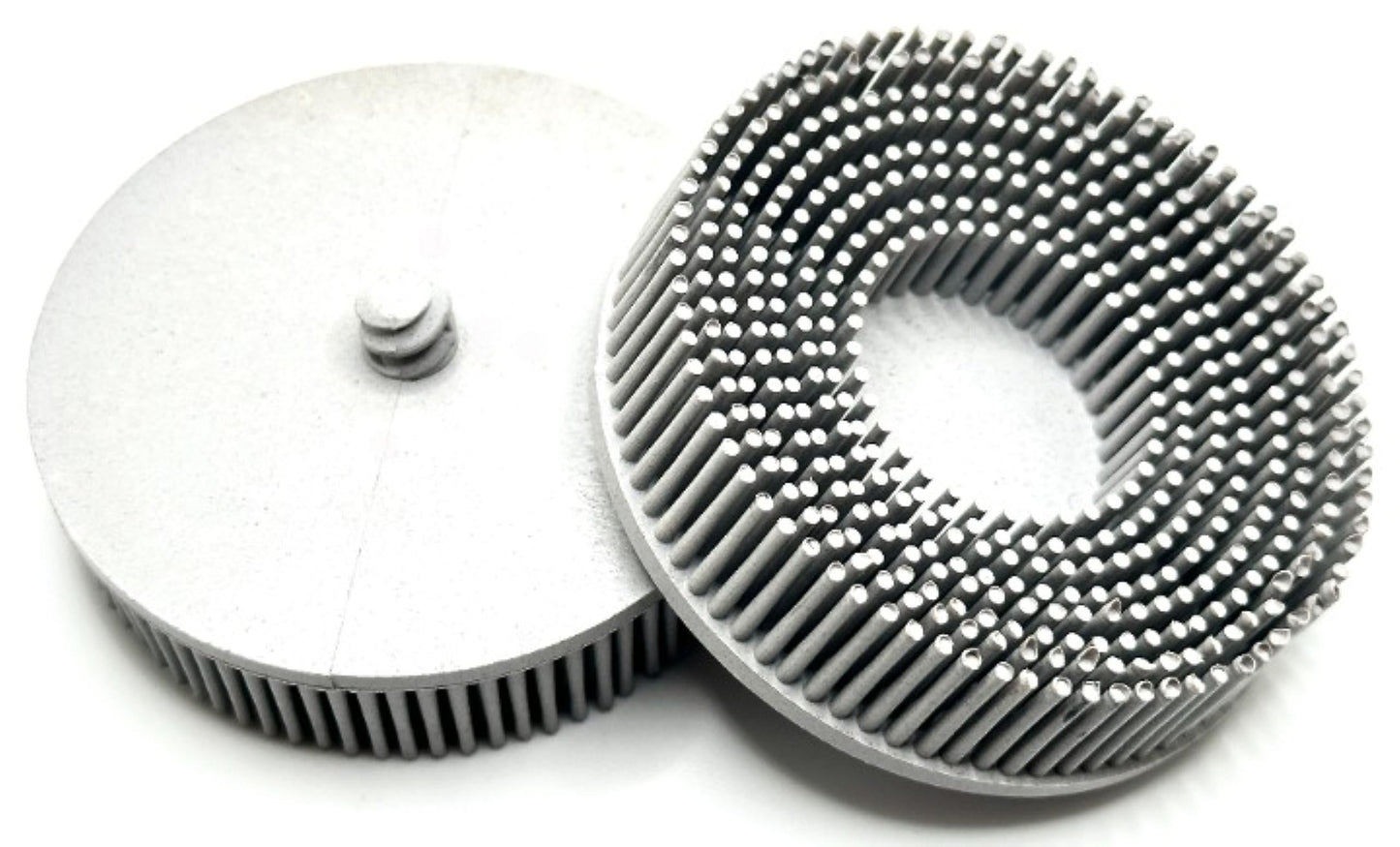 Pro-Graad 2 Pack 3" 120 Grit White R-Type Bristle Disc | Ceramic-Aluminum Oxide Abrasive Bristle Disc with Quick Change Roll Lock | White | Pack of 2