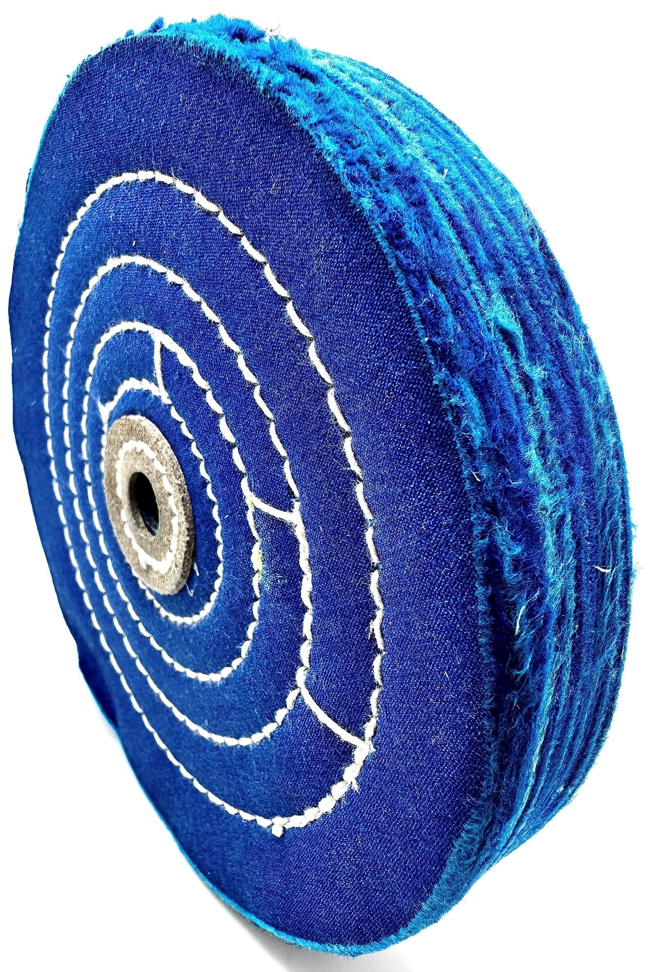 Pro-Graad 1 Pack Extra Thick Buffing Polishing Wheel 6 inch Blue Treated Cotton Medium, 70 Ply – 1” Thick with 1/2 inch Arbor Hole for Bench Grinder – Ideal for Middle Step Buffing – Pack of 1